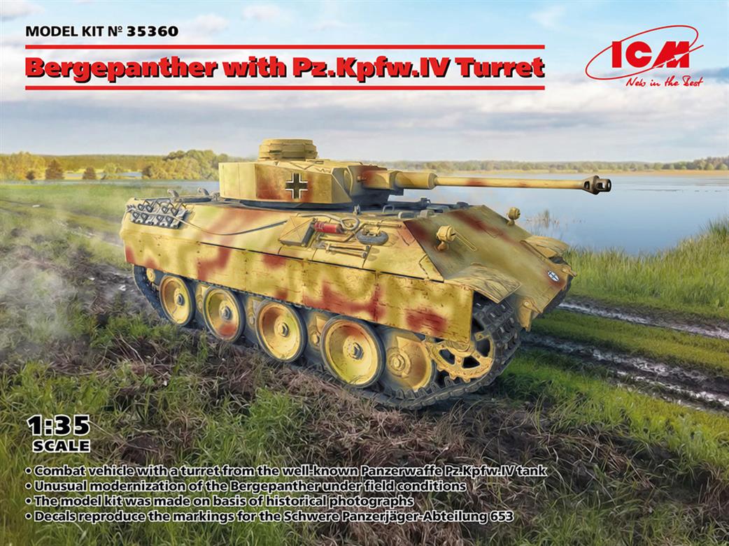 ICM 1/35 35360 Bergepanther with Pz.Kpfw.IV Turret kit