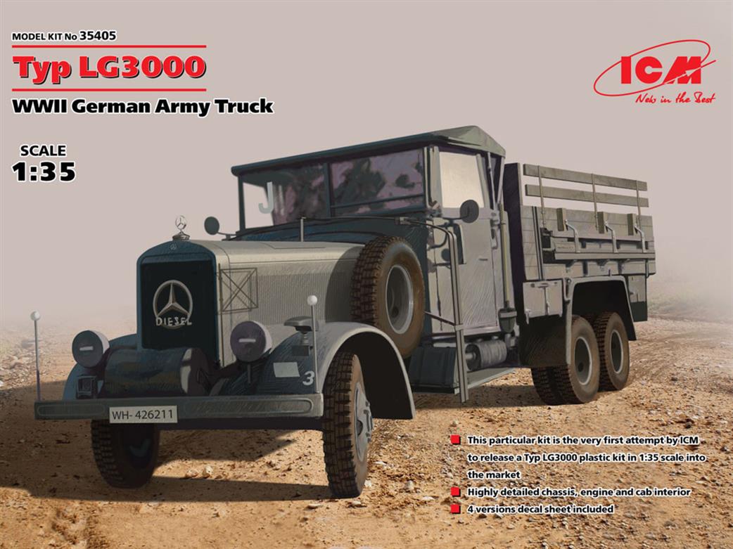 ICM 1/35 35405 Typ LG3000, WWII German Army Truck Kit