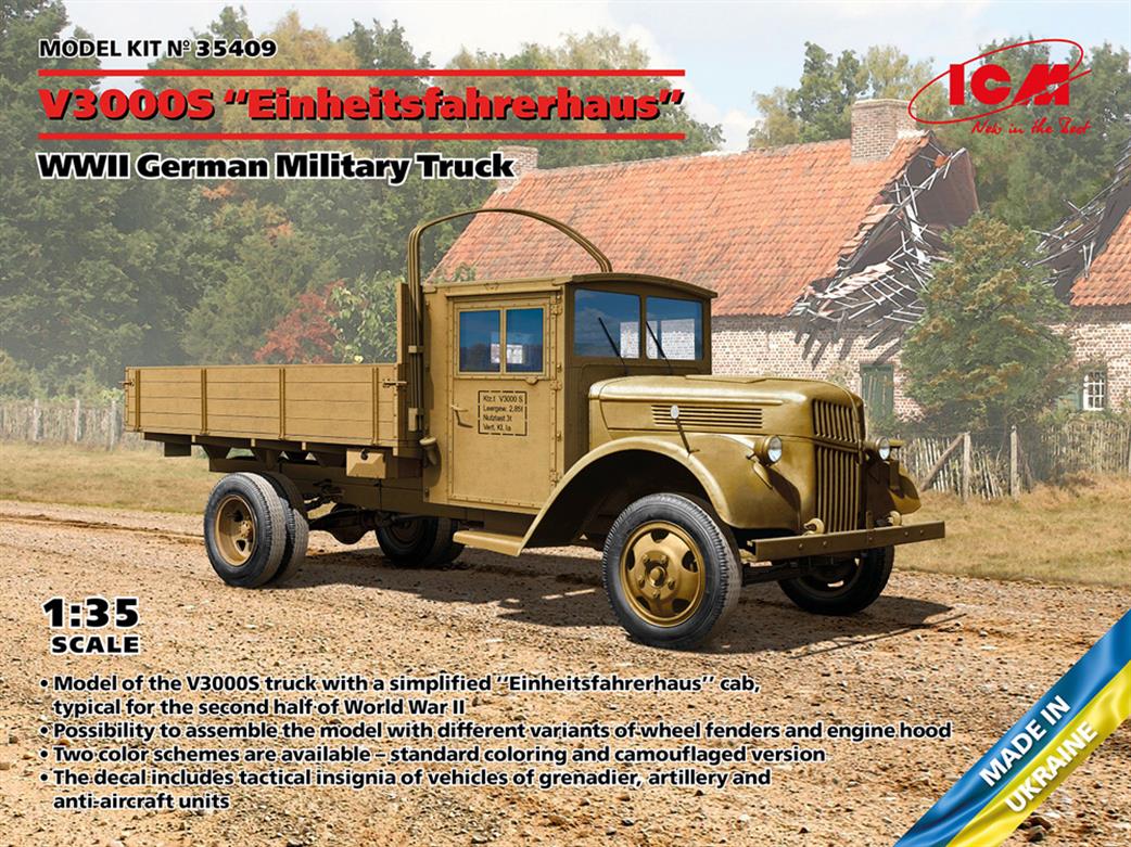 ICM 1/35 35409 V3000S 'Einheitsfahrerhaus', WWII German Military Truck