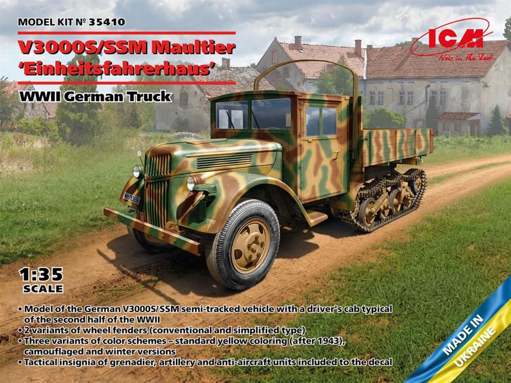 ICM 1/35 35410 V3000S/SSM Maultier 'Einheitsfahrerhaus', WWII German Truck