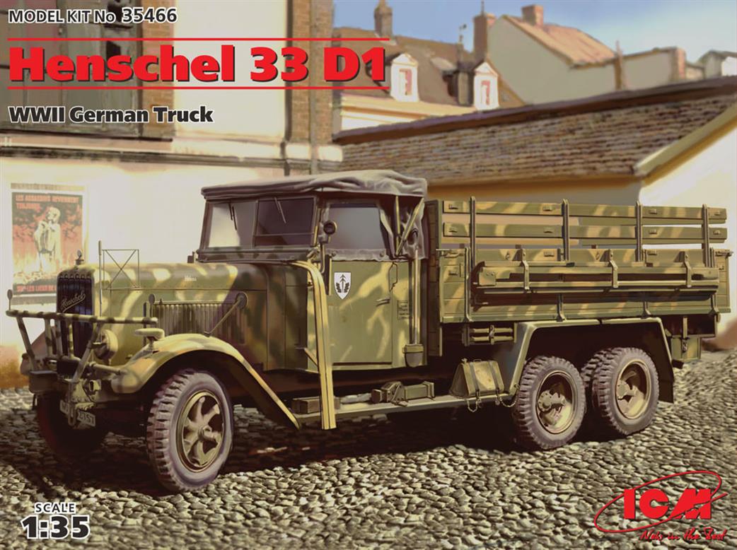 ICM 1/35 35466 Henschel 33 D1, WWII German Army Truck