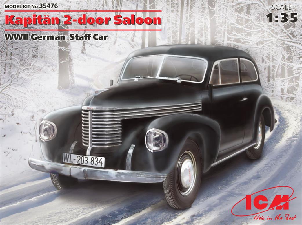 ICM 1/35 35476 Kapitän 2-Door Saloon, WWII German Staff Car
