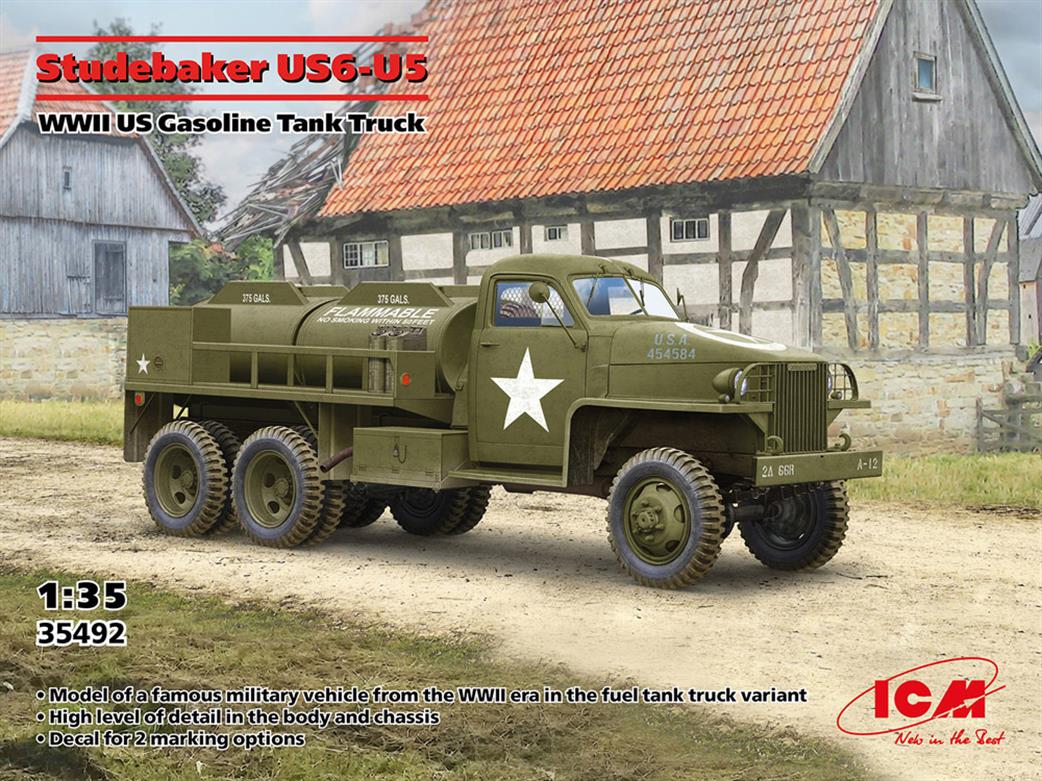 ICM 1/35 35492 Studebaker US6-U5, WWII U.S. Gasoline Tank Truck