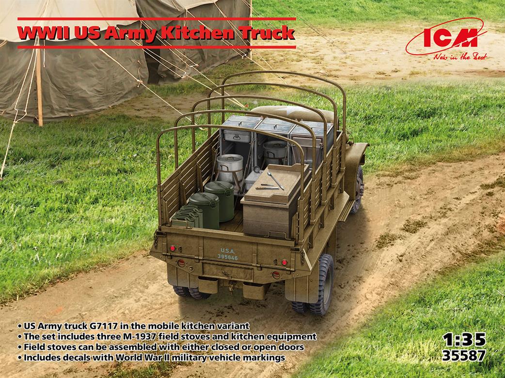 ICM 1/35 35587 WWII U.S. Army Kitchen Truck with Accessories