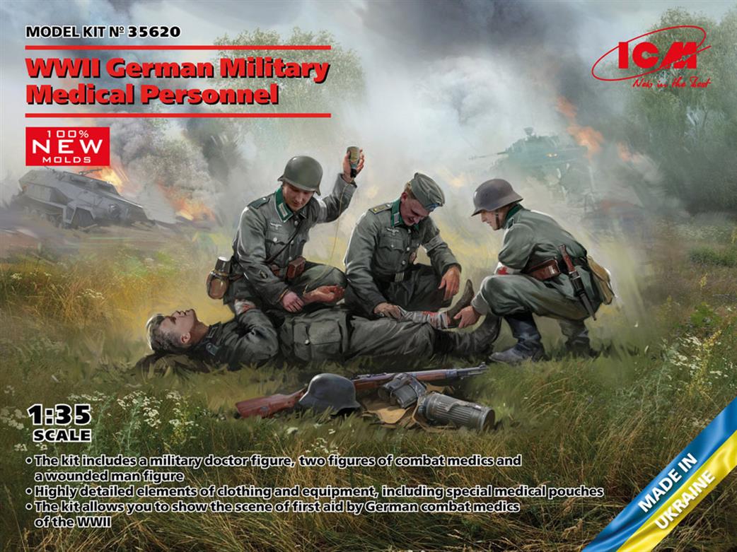 ICM 1/35 35620 WWII German Military Medical Personnel