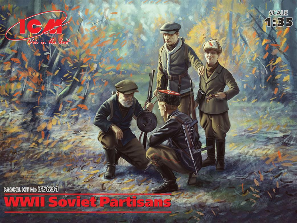 ICM 1/35 35631 WWII Soviet Partisans 4 Figures