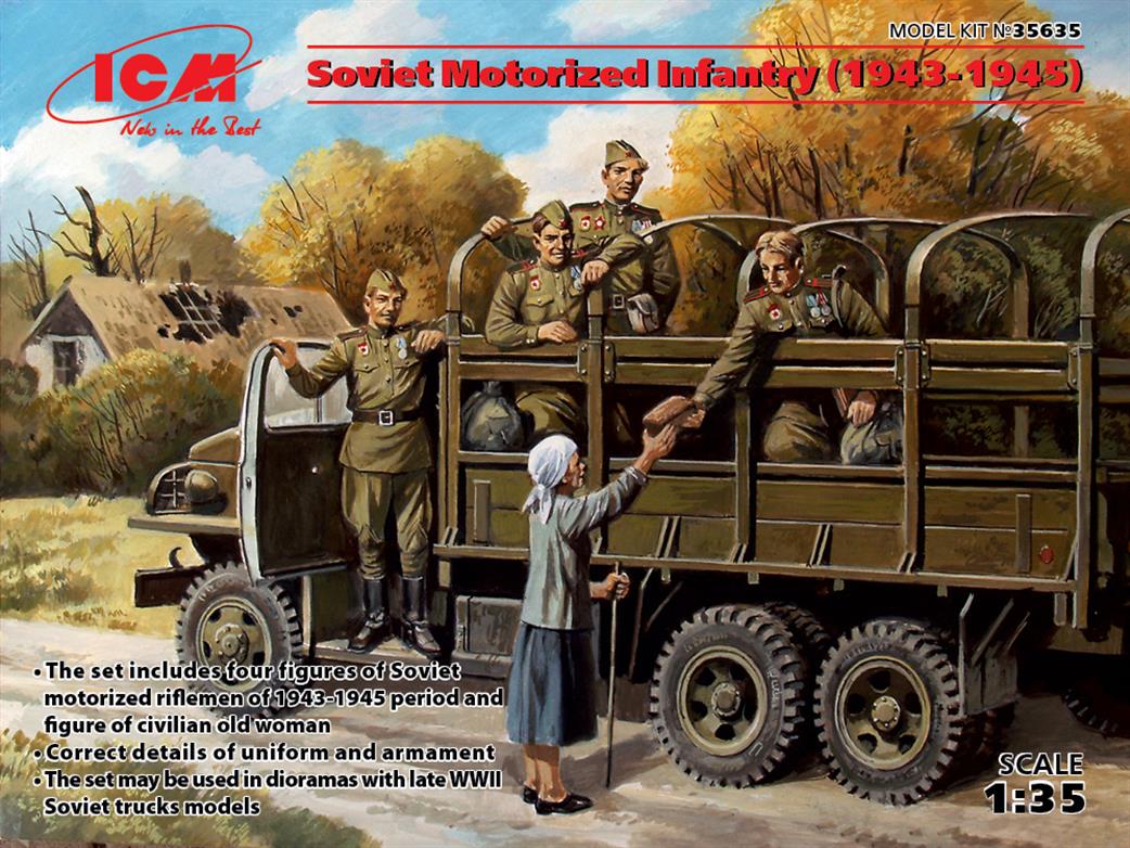 ICM 1/35 35635 Soviet Motorised Infantry (1943-1945) 5 Figures