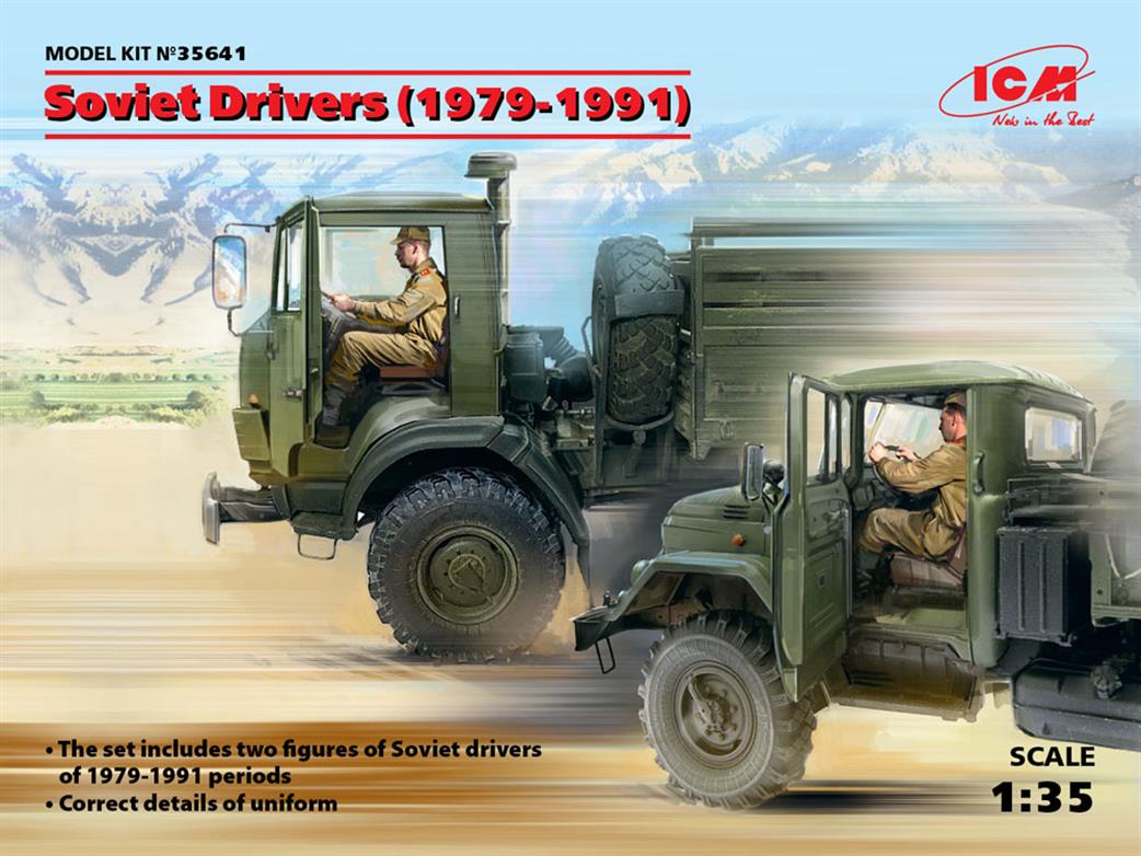 ICM 1/35 35641 Soviet Drivers (1979-1991) with 2 Figures