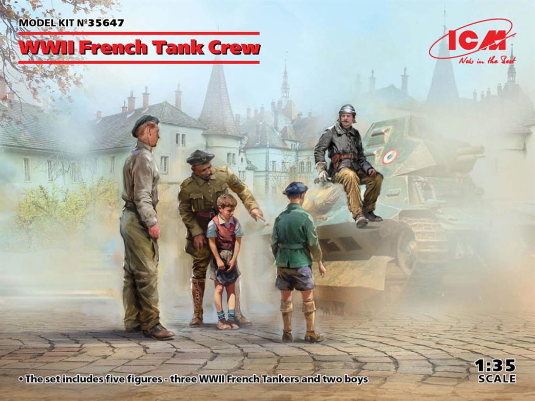 ICM 1/35 35647 WWII French Tank Crew 4 Figures