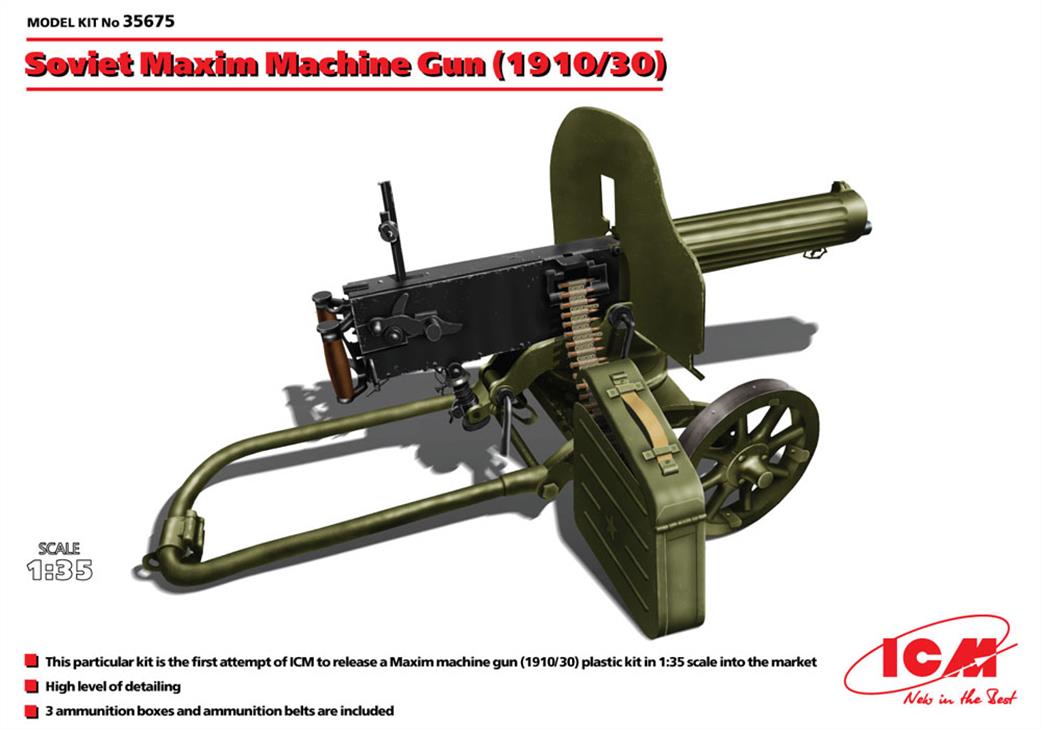 ICM 1/35 35675 Soviet Maxim Machine Gun 1910/30