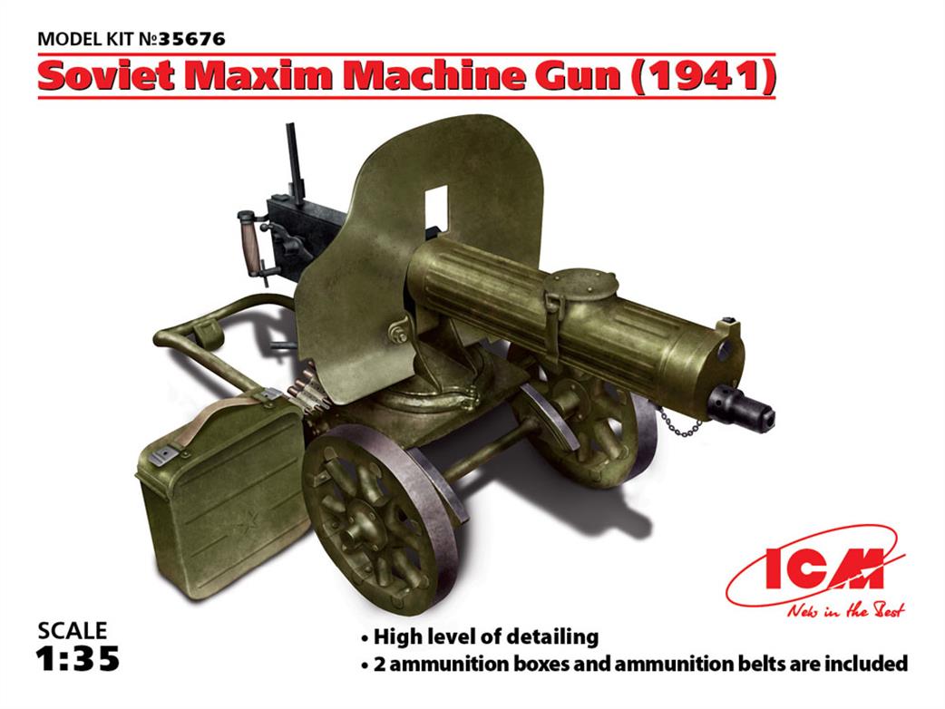 ICM 1/35 35676 Soviet Maxim Machine Gun 1941
