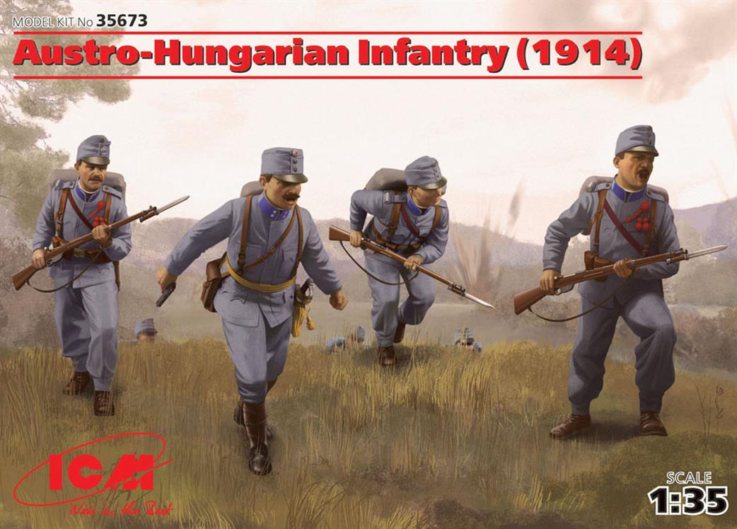 ICM 1/35 35673 Austro-Hungarian Infantry (1914) 4 Figures