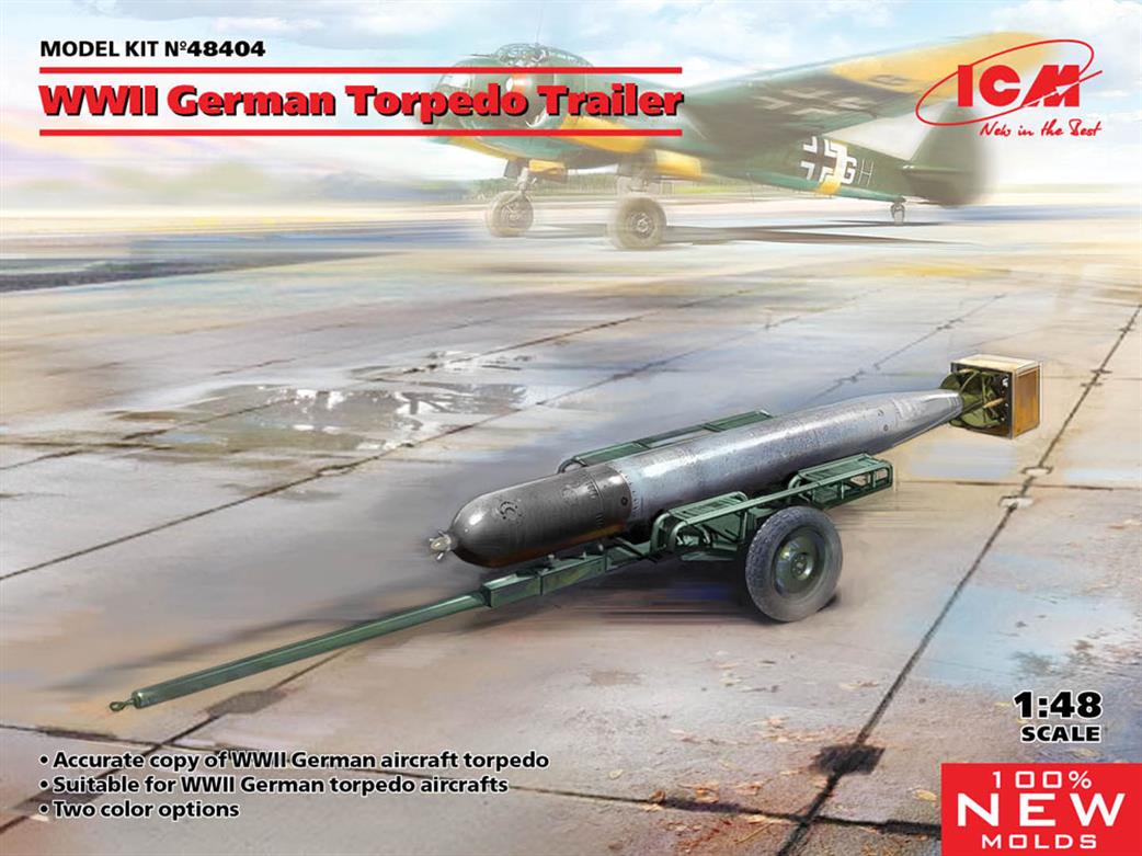 ICM 1/48 48404 WW2 German Torpedo Trailer Kit