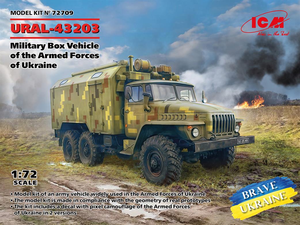 ICM 1/72 72709 URAL-43203, Military Box Vehicle of the Armed Forces of Ukraine