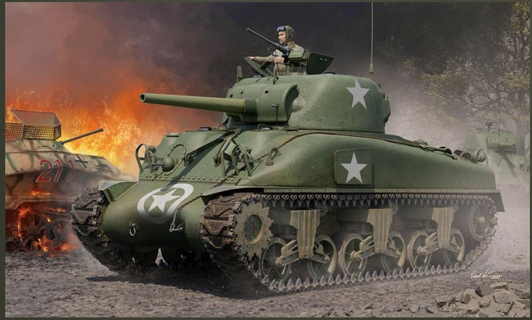 I Love Kit - Merit International 1/16 61617 US Army M4A1 Sherman WWII Late Medium Tank Kit