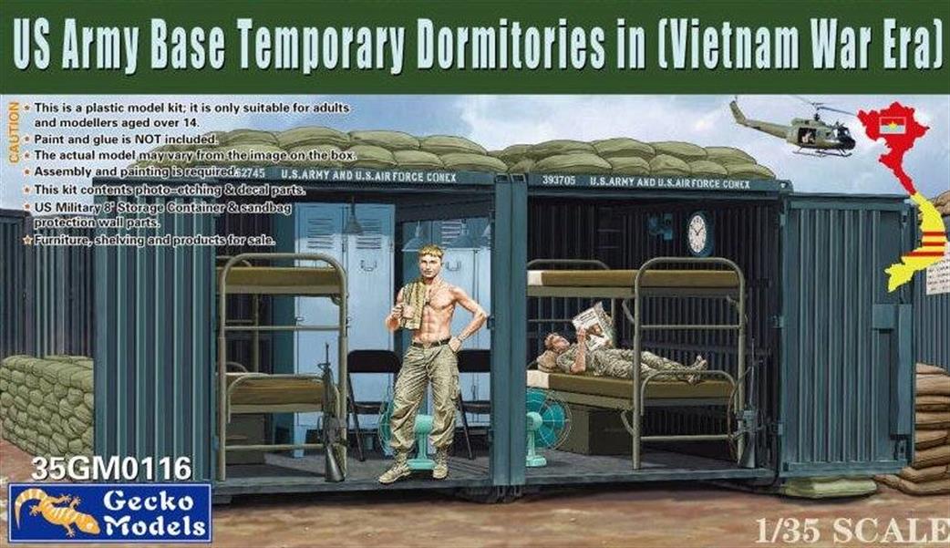 Gecko Models 1/35 35GM0116 US Army Base Tempory Dorms Vietnam War Era