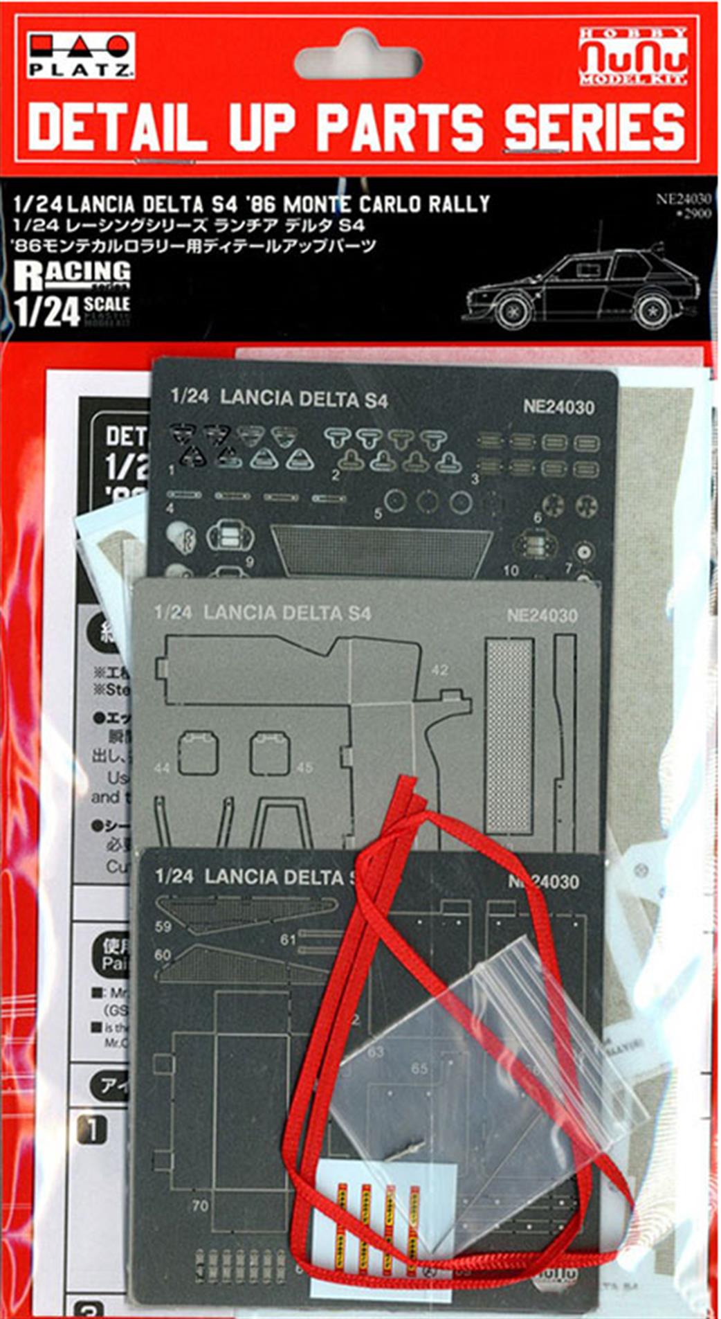 Nunu Models 1/24 NU24030E Etched Detail Parts for Lancia Delta S4 Martini Montecarlo 1986 Rally Car
