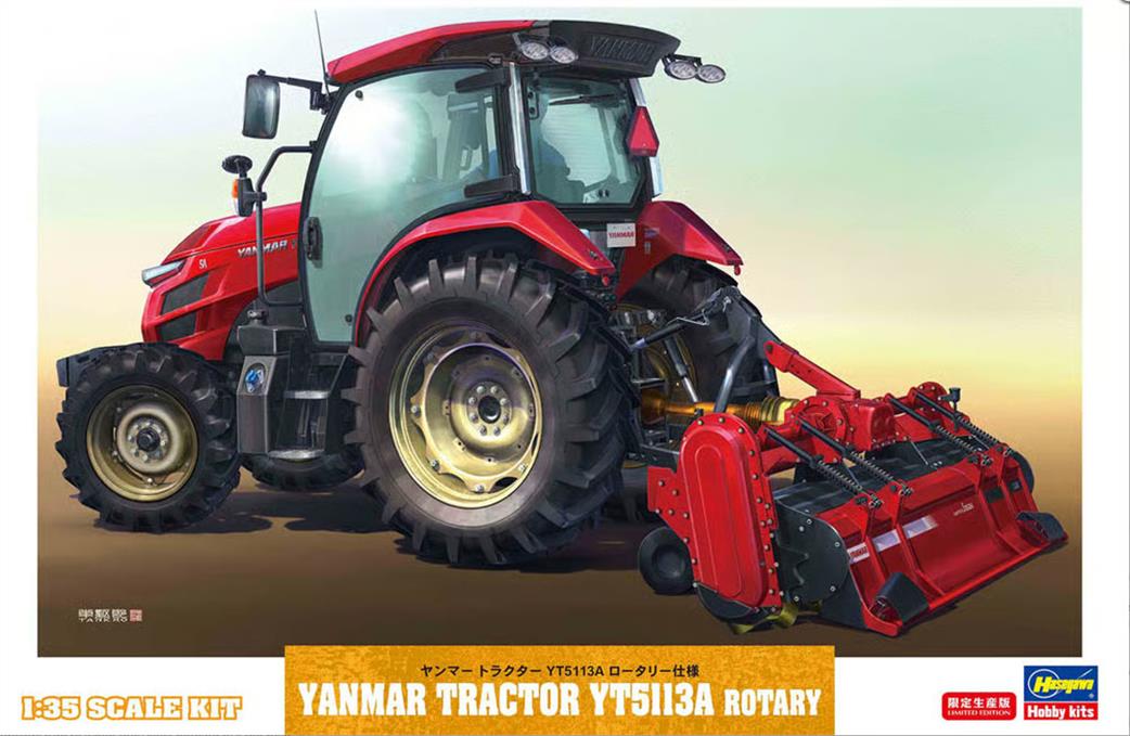 Hasegawa 1/35 66106 Yanmar Tractor YT5113A rotary plastic kit