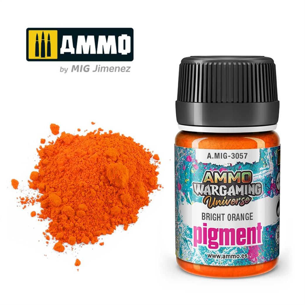 Ammo of Mig Jimenez  A.MIG-3057 Orange Weathering Pigment 35ml Jar