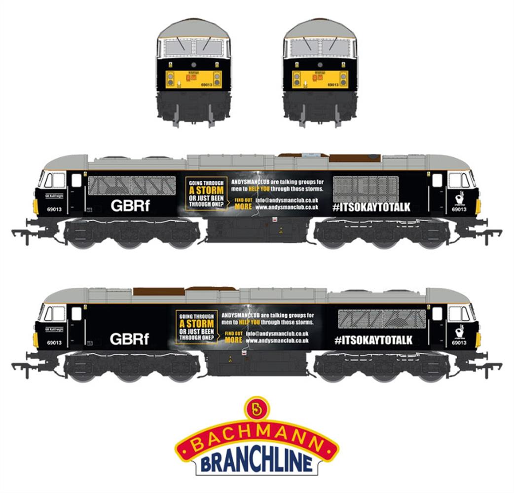 Bachmann OO 35-782SF 69 013 Andy Mans Club GBRf Black Class 69 Diesel Locomotiove Sound Fitted
