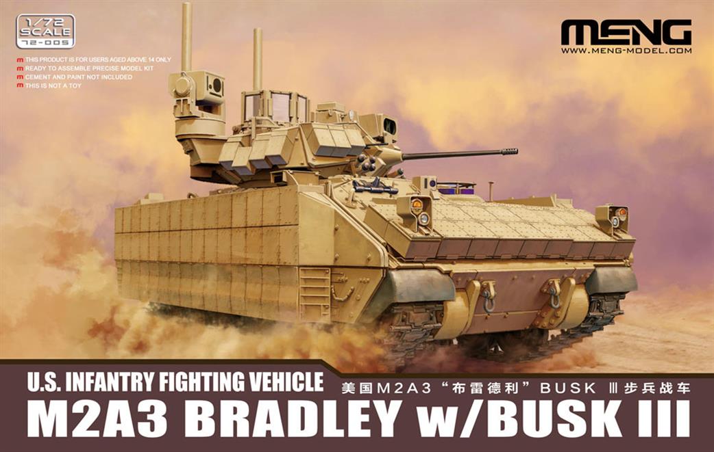 Meng 1/72 72-005 US Infantry Fighting Vehicle M2A3 Bradley with Busk III