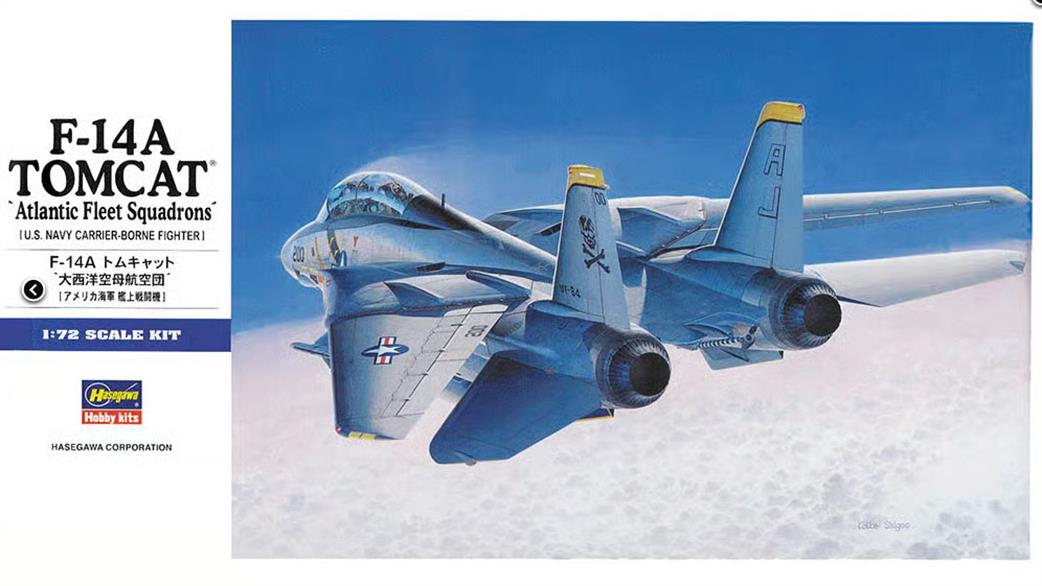 Hasegawa 1/72 00544 US Navy F-14A Tomcat Atlantics Fleet Squadrons E14 Kit