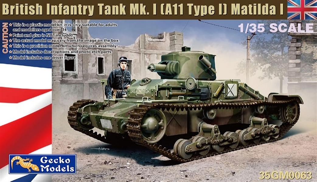 Gecko Models 1/35 35GM0063 British Infantry Tank Mk1 A11 Type 1 Matilda 1 Kit