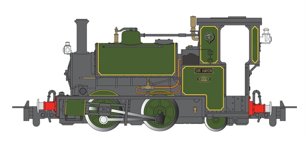 Bachmann America 009 59106 Hughes Falcon 0-4-2ST Sir Haydn in Green