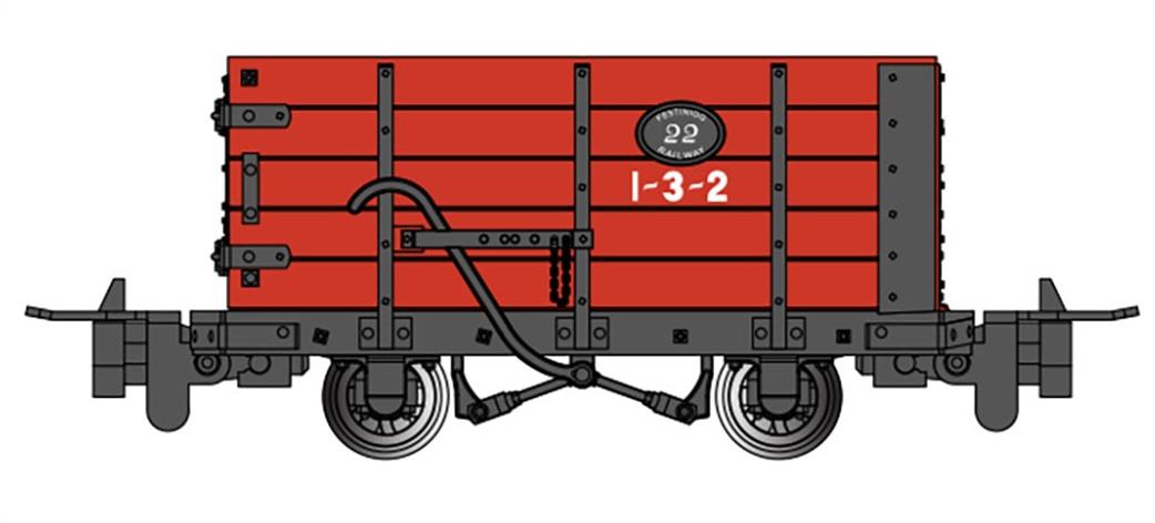 Bachmann America 009 77506 Ffestiniog Railway Coal Wagon Number 22