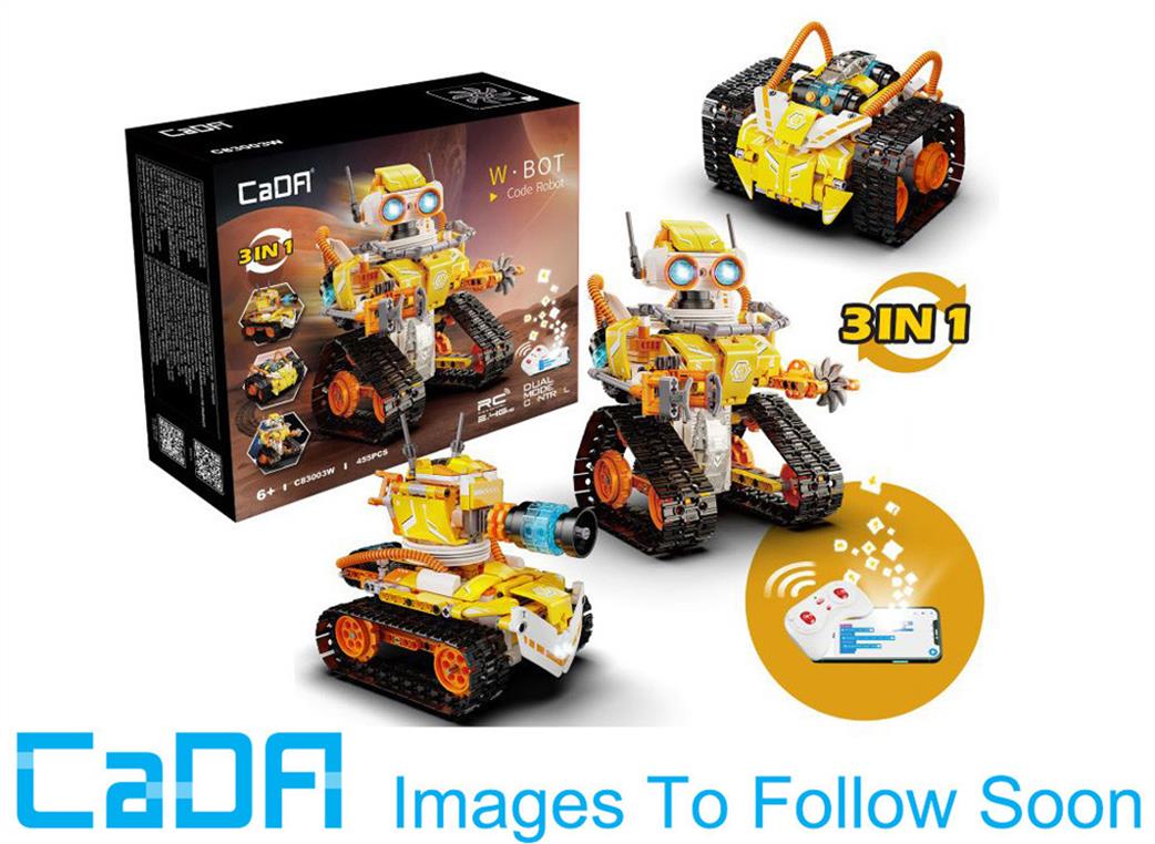 CaDa 1/20th C83003W W·BOT Code Robot 3-In-1 455 pcs Block Model