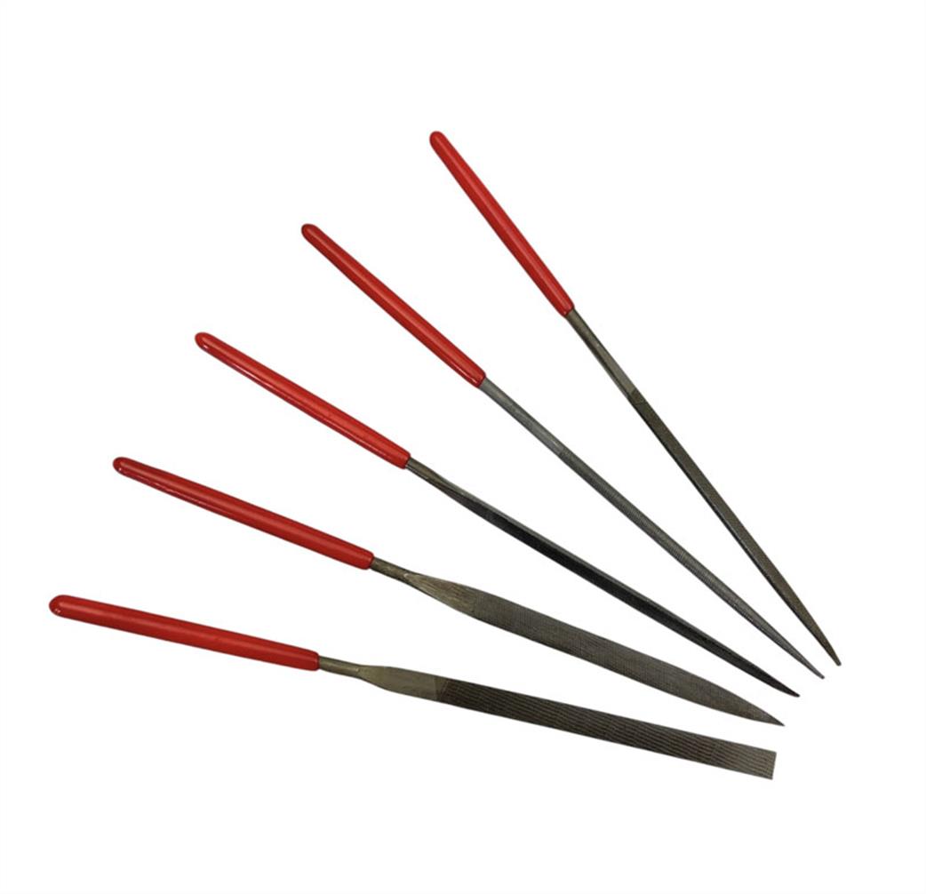 Expo 72537 5pc Steel Standard Needle files in wallet