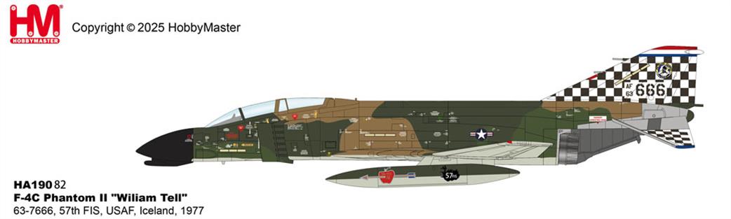 Hobby Master 1/72 HA19082 F-4C Phantom II Wiliam Tell 57th FIS USAF Iceland 1977