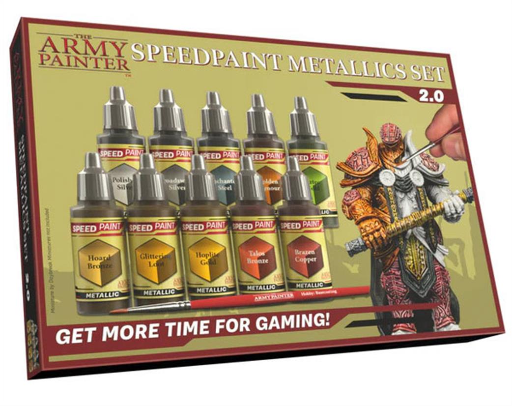 Army Painter  WP8062 Wargames Speed Paint Metallic Starter Set 2