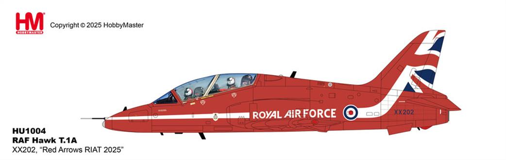 Hobby Master 1/48 HU1004 RAF Hawk T.1A XX202 Red Arrows RIAT 2025 Diecast Aircraft
