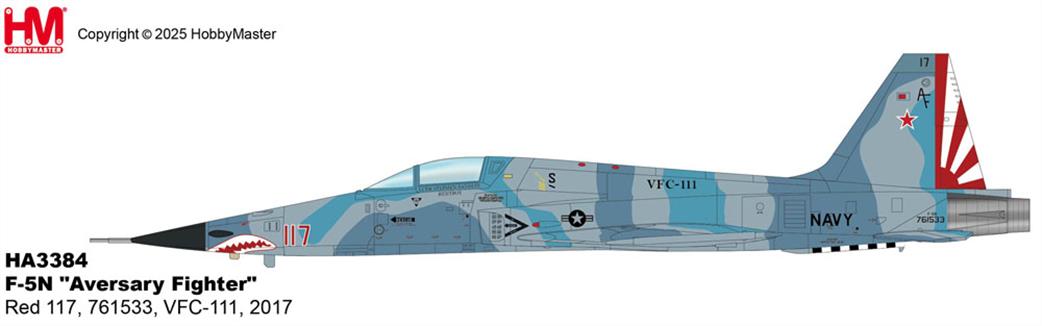 Hobby Master 1/72 HA3384 F-5N Aversary Fighter US Navy Diecast Aircraft Model