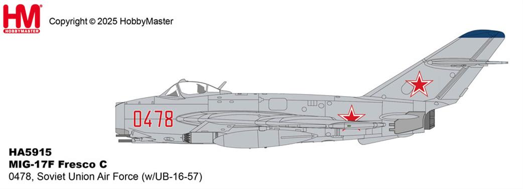 Hobby Master 1/72 HA5915 MIG-17F Fresco C Soviet Union Air Force with  UB-16-57