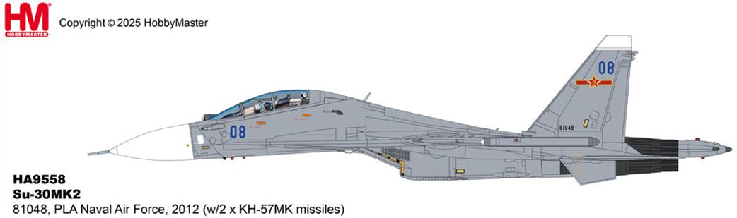 Hobby Master 1/72 HA9558 Su-30MK2 81048 PLA Naval Air Force 2012 with 2 x KH-57MK missiles