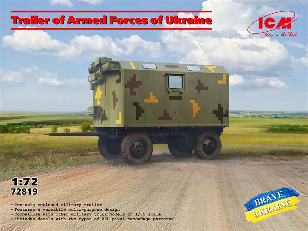 ICM 1/72 72814 Military Trailer of the Armed Forces of Ukraine kit