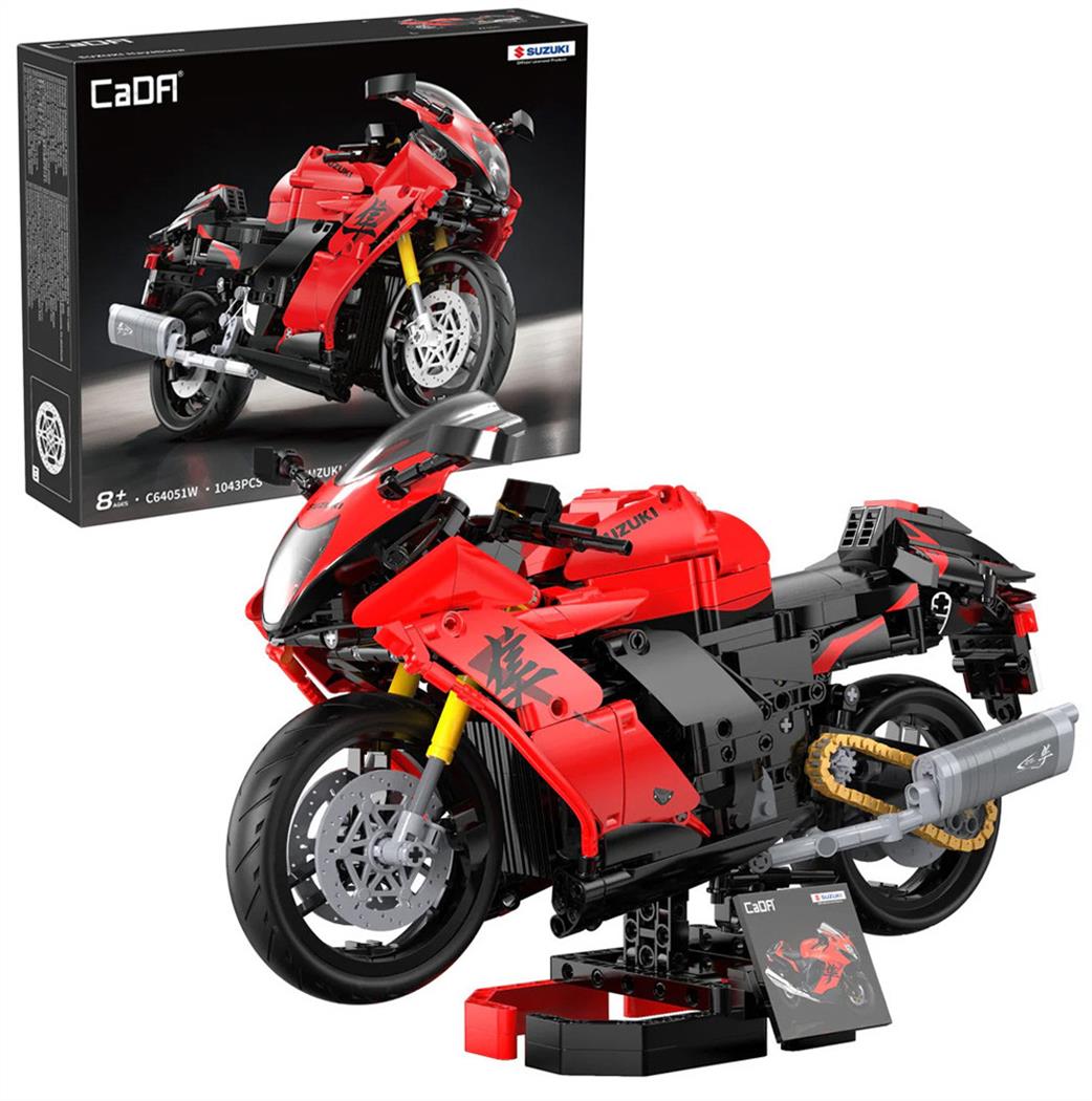 CaDa 1/8th C64051W Suzuki Hayabusa Motorbike 1043 piece block Model