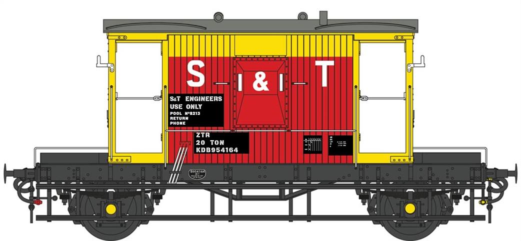 Dapol O Gauge 7F-200-022 BR Standard 20 Ton Goods Brake Van KDB954164 S&T ZTR