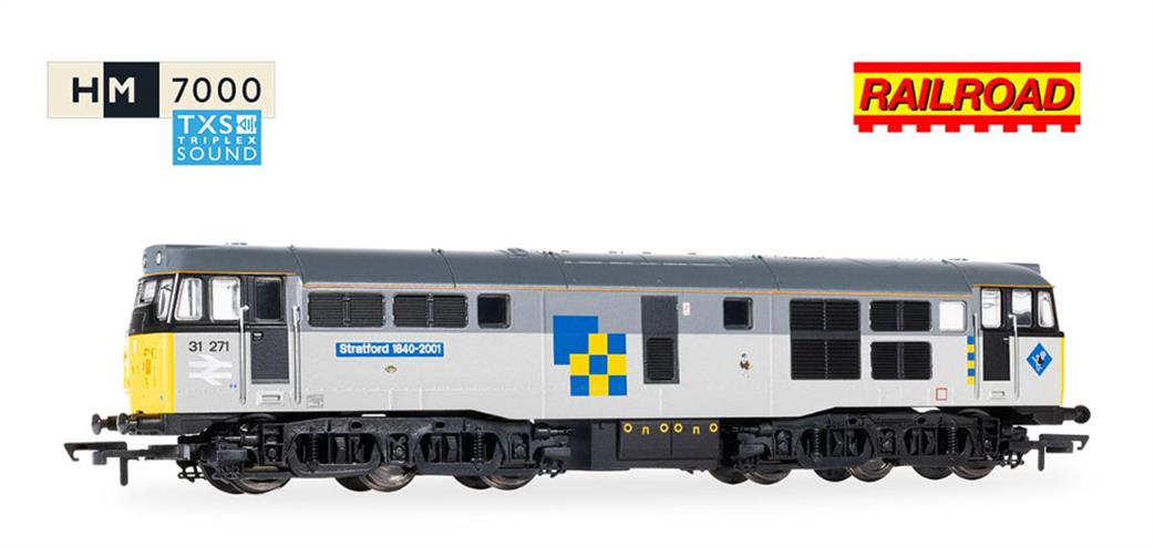 Hornby OO R30439TXS RailRoad TFL Construction Class 31 271 Stratford DCC Sound Fitted
