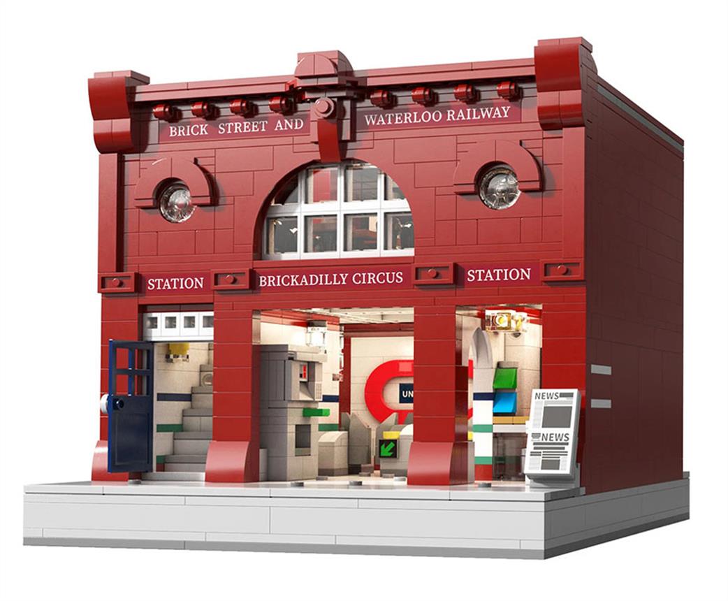 CaDa 1/20th C66008W London Subway Station 1836 pcs Block Model