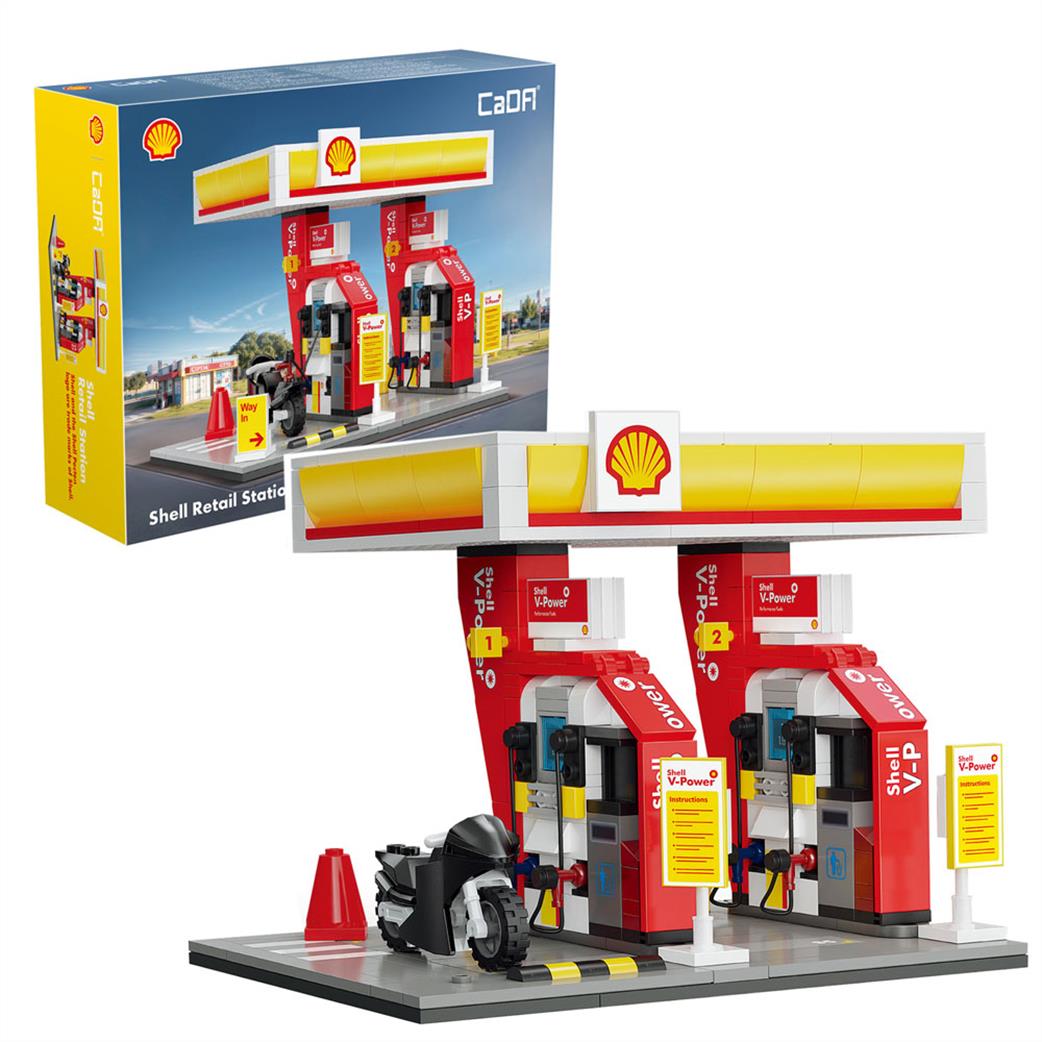 CaDa  C66028W Shell Retail Station 305 Piece Brick Model