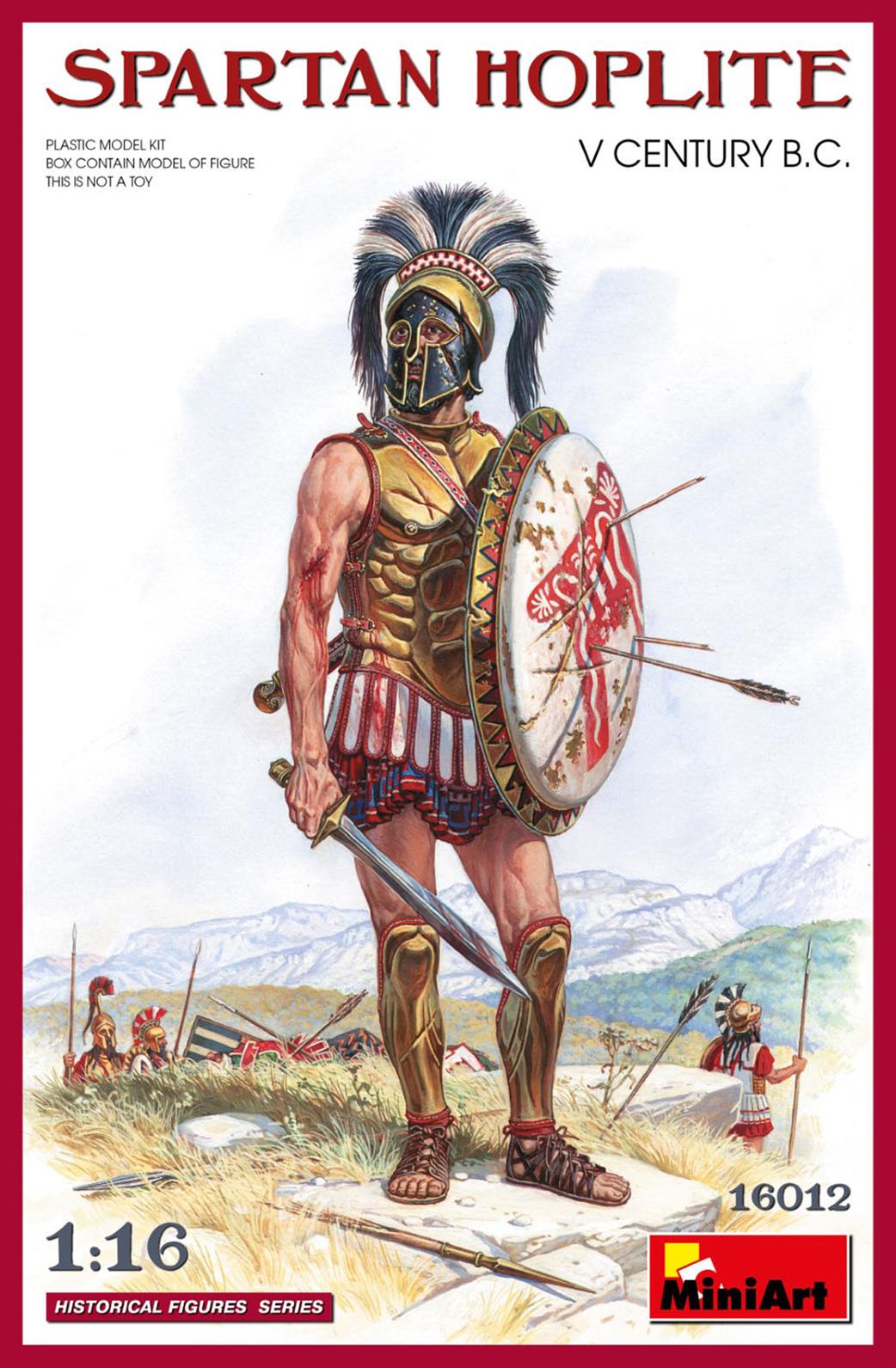MiniArt 1/16 16012 Spartan Hoplite V Century BC Plastic Figure Kit