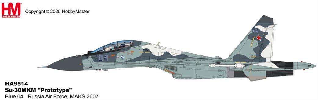 Hobby Master 1/72 HA9514 Su-30MKM Prototype Blue 04 Russian Air Force MAKS 2007