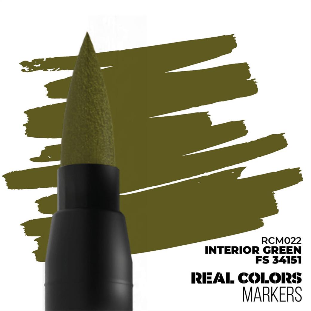 AK Interactive  RCM022 Real Color Marker Interior Green Fs34151