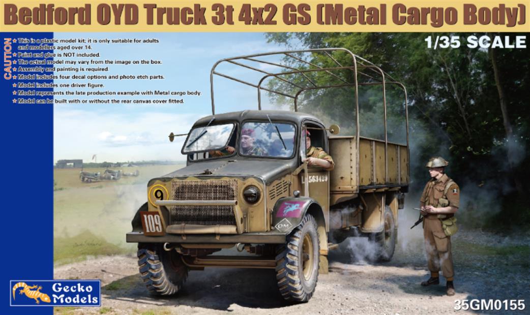 Gecko Models 1/35 35GM0155 Bedford OYD Truck 3t 4x2 Metal Cargo Body Kit
