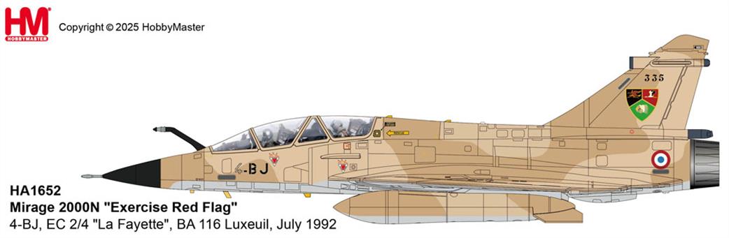 Hobby Master 1/72 HA1652 Mirage 2000N Exercise Red Flag  Diecast Aircraft Model