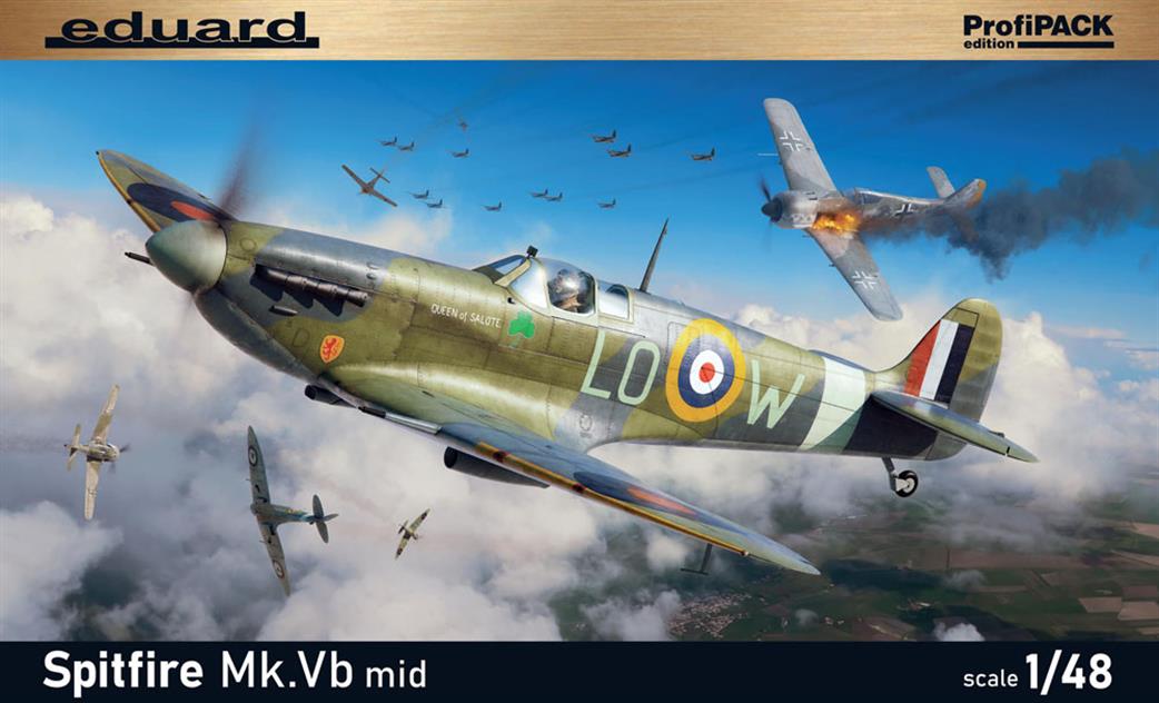 Eduard 1/48 82157 Spitfire Mk.VB Mid RAF WW2 Fighter Plastic Kit Profipak