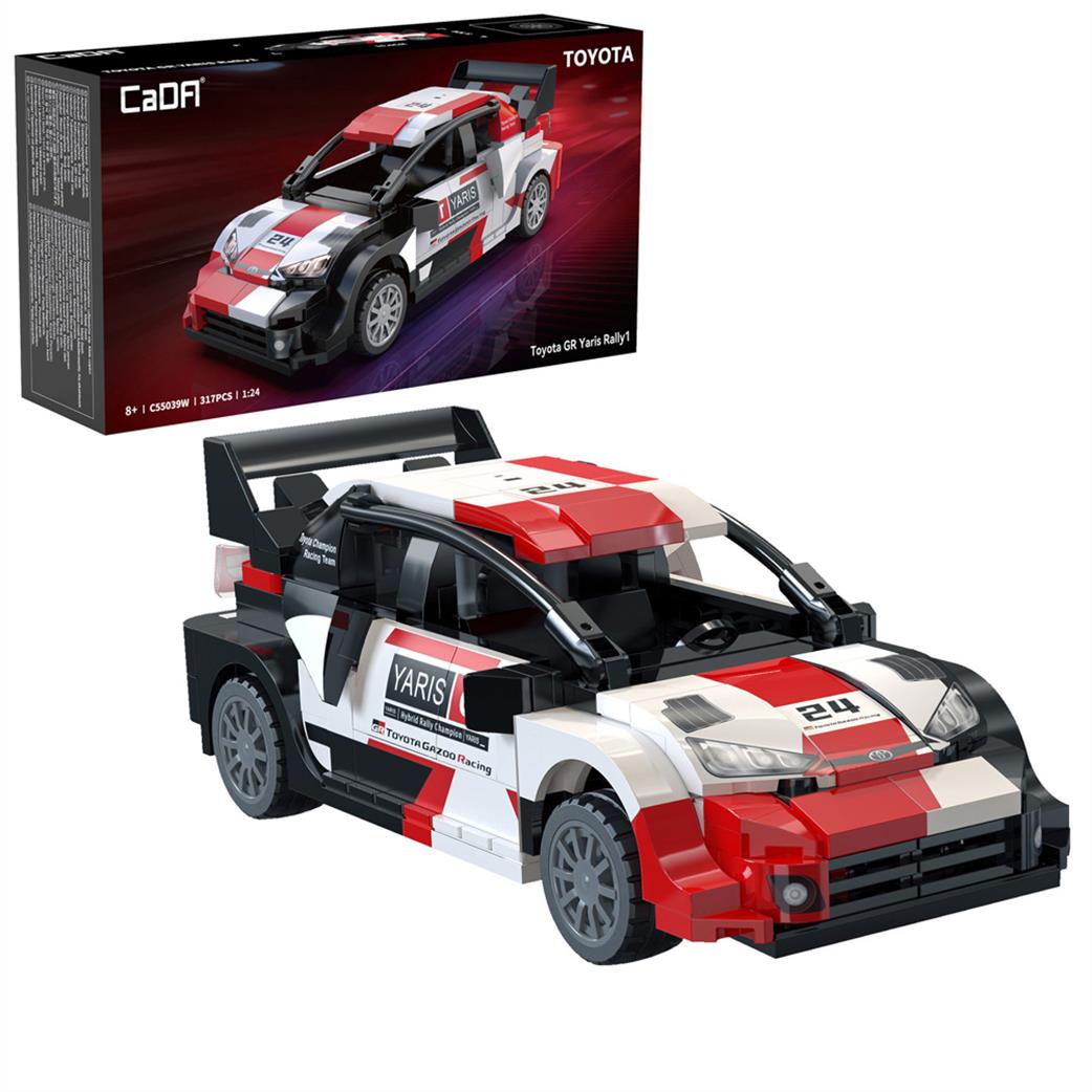 CaDa 1/24th C55039W Toyota GR Yaris Rally Car 317 piece Brick Model